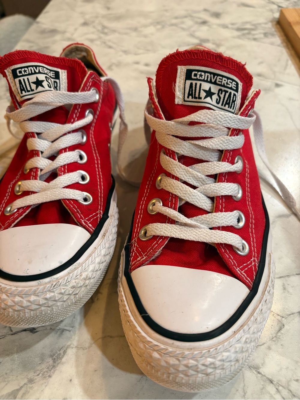 Converse Red and White Sneakers